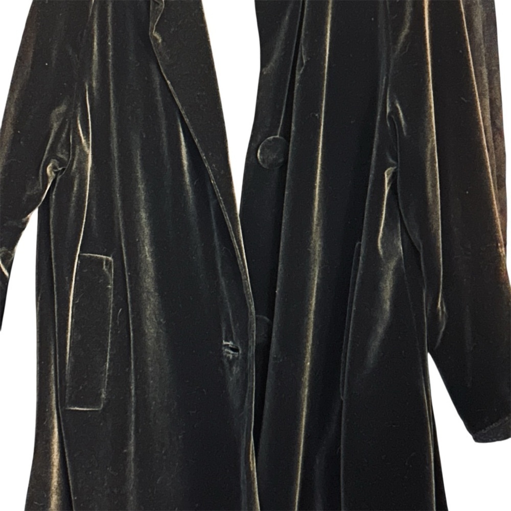 Vintage Elegant Black Women's Surrey Classics Velvet Long 50’s Coat - Picture 2 of 7
